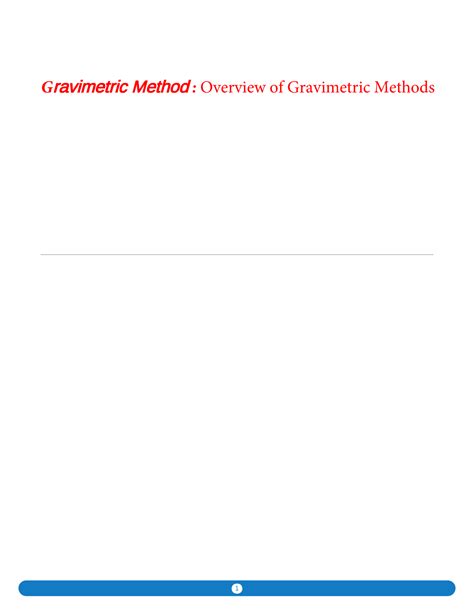 gravimetric method in hindi|8.1: Overview of Gravimetric Methods .